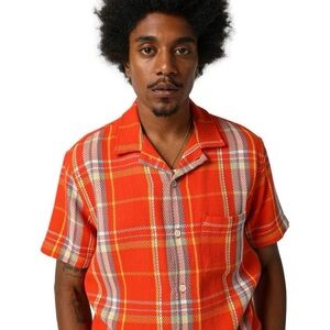 Corridor Orange Acid Plaid Short Sleeve - Ranger shirt.